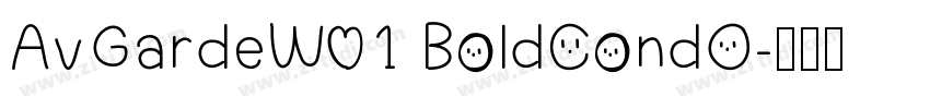 AvGardeW01 BoldCondO字体转换